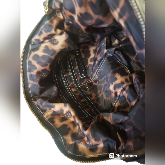 B Makowsky Designer Original shoulder Purse Stone White Cream Black - Picture 11 of 17